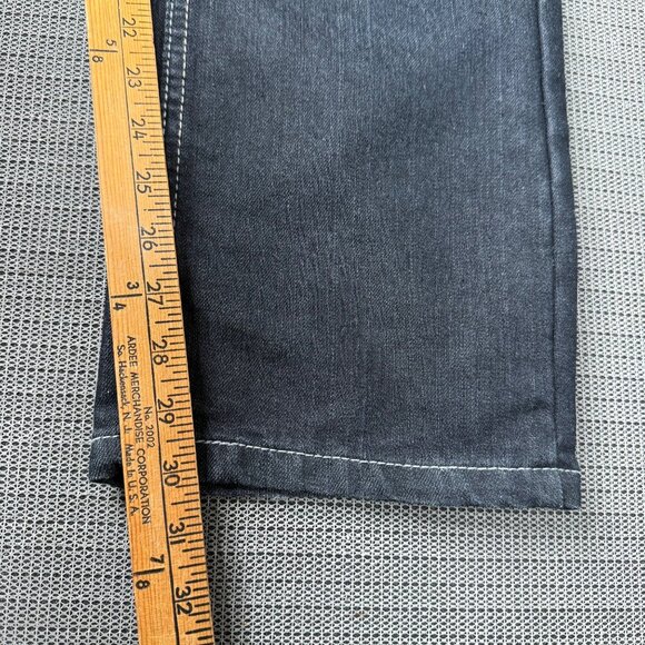 Se7en Souls Mens Size 32x30 Black Straight Fit Denim Jeans Distressed Style - Picture 6 of 9